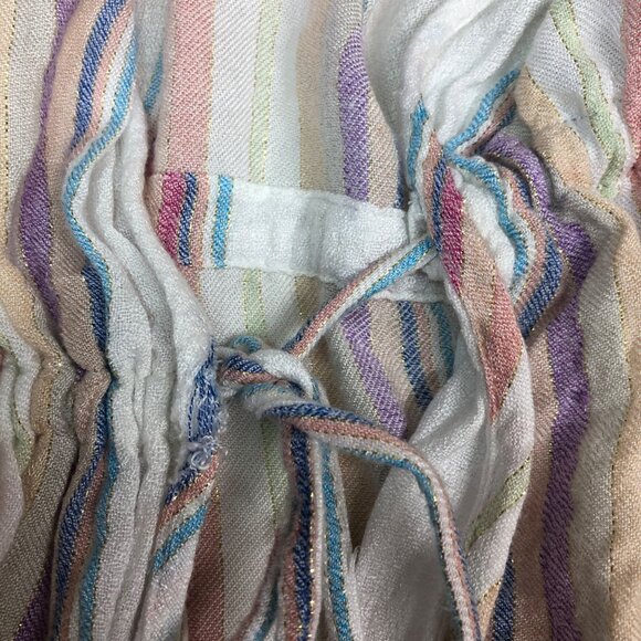 Altar'd State Swim Cover Up Size Small Drawstring Tassel Pastel Metallic Poolsid - Picture 6 of 7